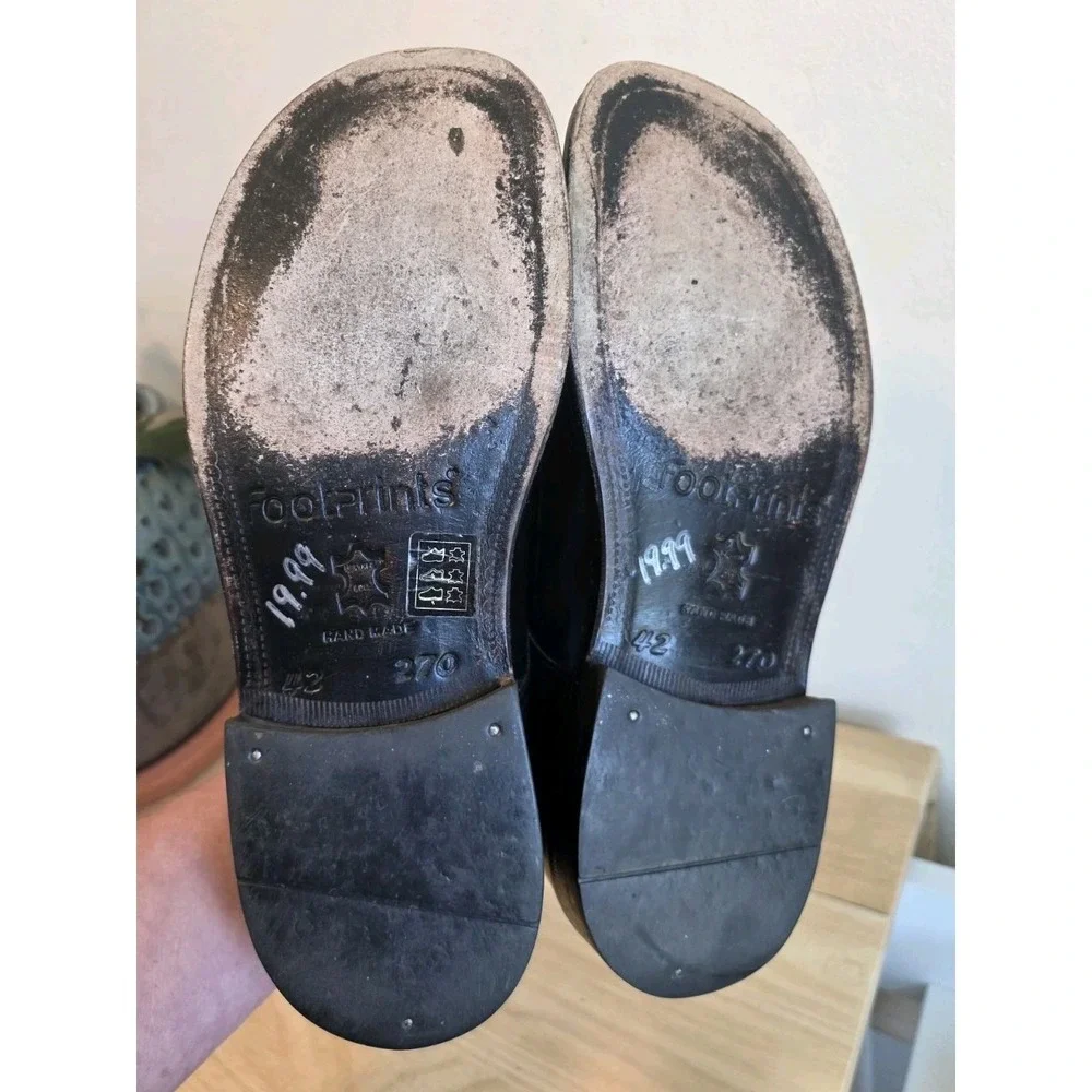Footprints by Birkenstock Mens 42 US 9-9.5 Black Patent Leather Lace Up Loafer